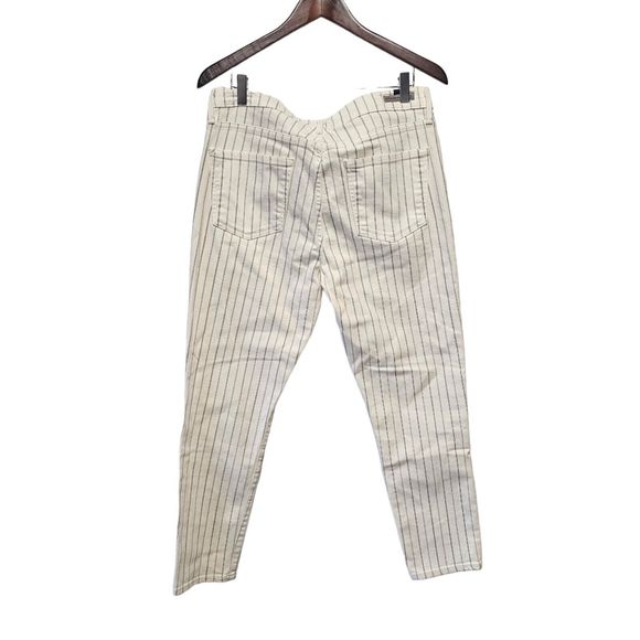 Citizens of Humanity Rocket Crop High Rise Skinny Jeans White Size 32 Stripe - Picture 3 of 4